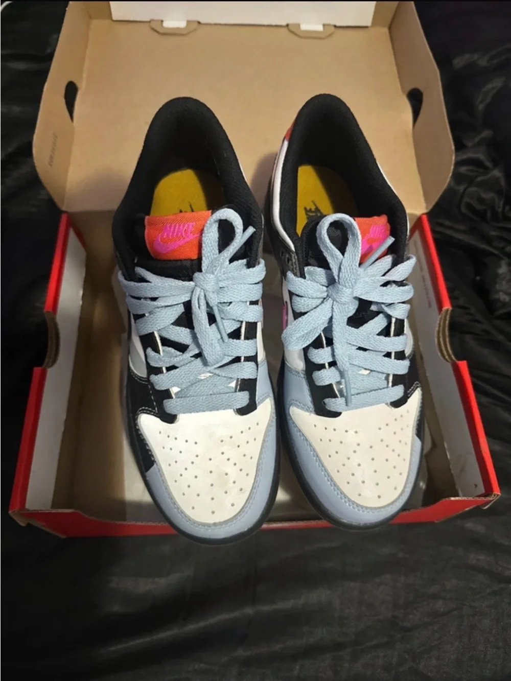 Nike Multi-Color Low-Top Sneakers - Pink, Light Blue & White